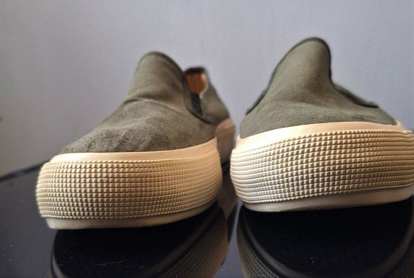 Pantofi slip on verde olive pentru dama