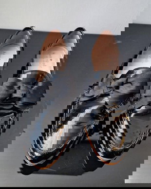 Mocasini cu funda din piele naturala lacuita pentru dama