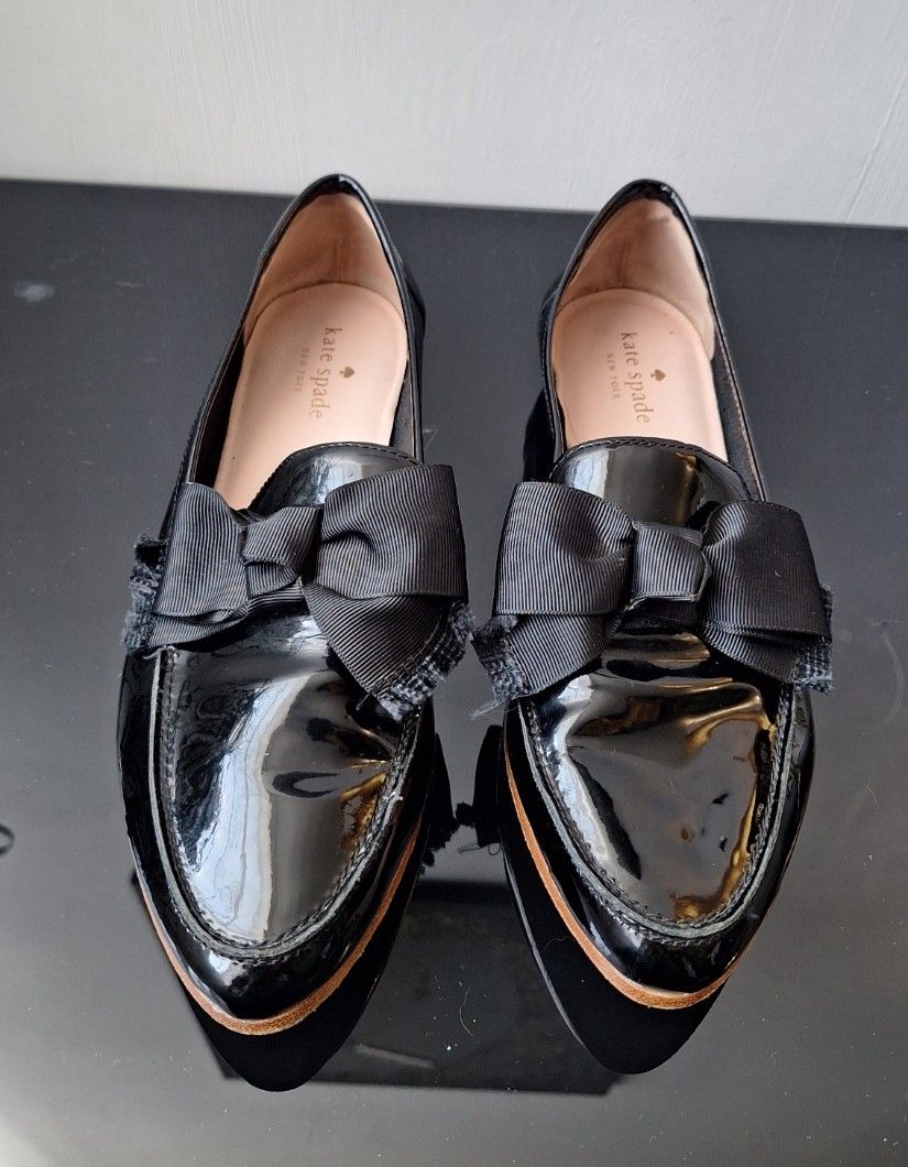 Mocasini cu funda din piele naturala lacuita pentru dama