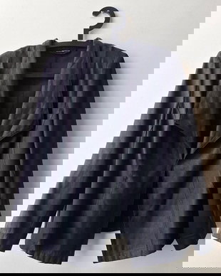 Blazer negru imitatie de piele