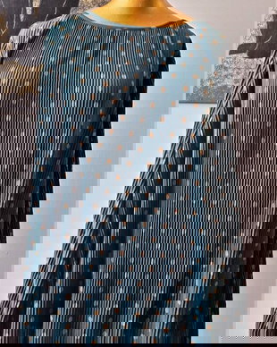 Bluza eleganta, verde cu buline aurii