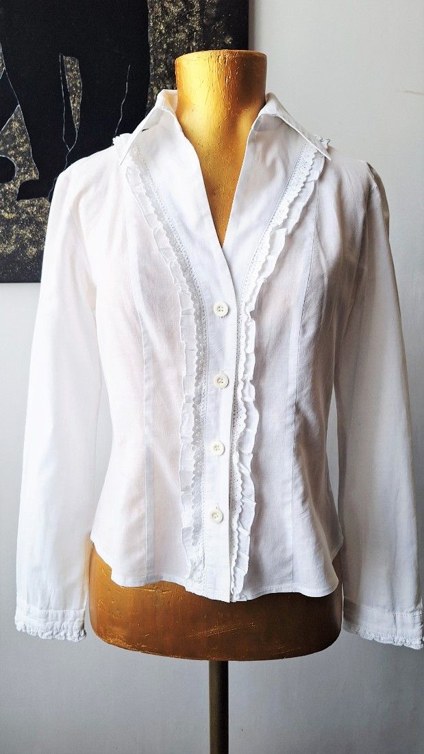 Camasa alba cu volane