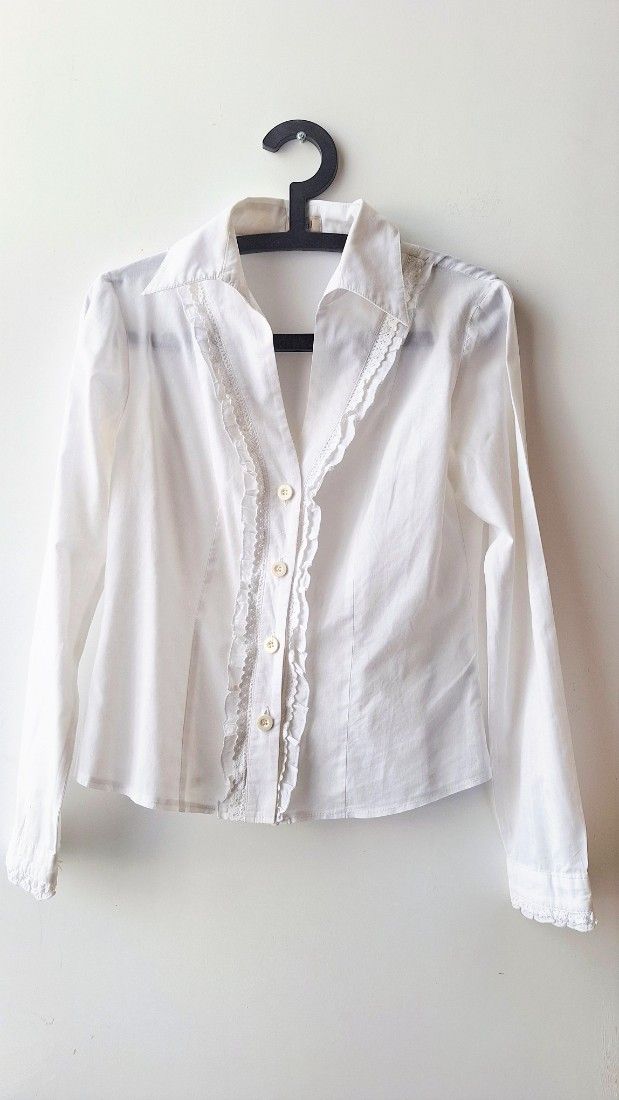 Camasa alba cu volane