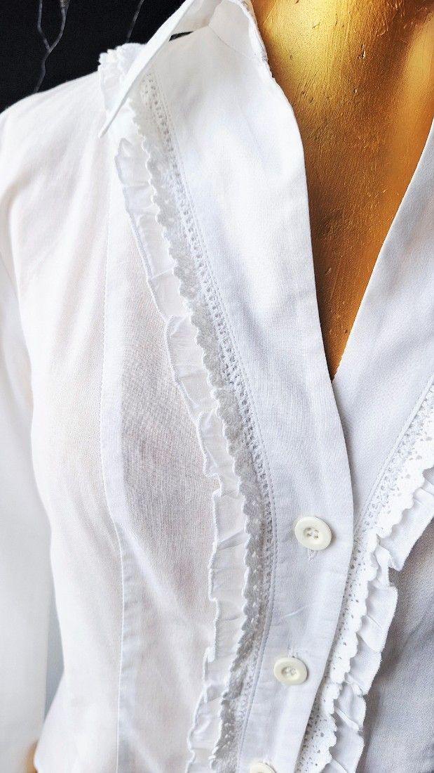 Camasa alba cu volane
