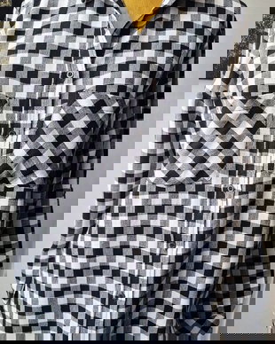 Camasa in carouri alb cu negru