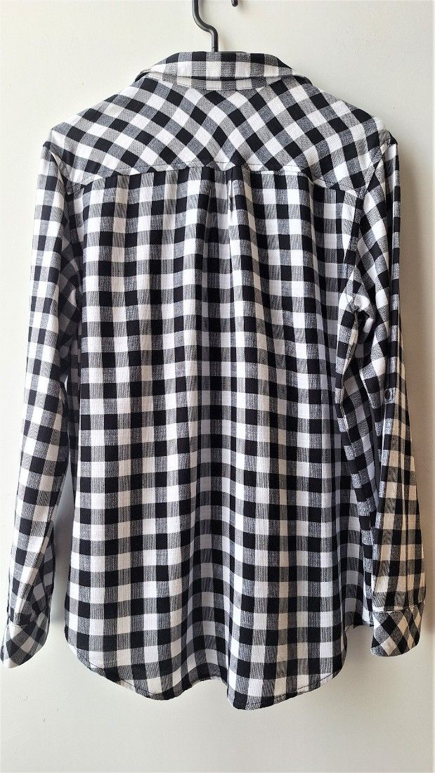 Camasa in carouri alb cu negru