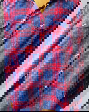 Camasa carouri rosu cu albastru