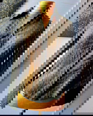 Camasa eleganta khaki cu insertii de paiete