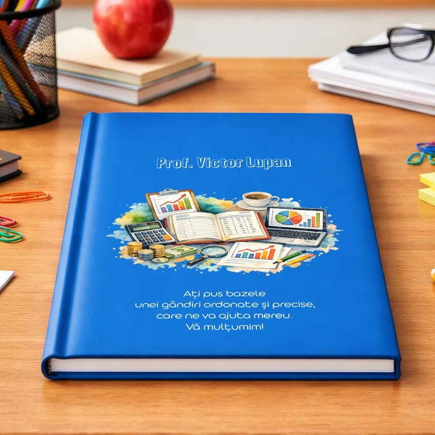 Agendă personalizată Cadou pentru Profesorul de Contabilitate | Dedaruit