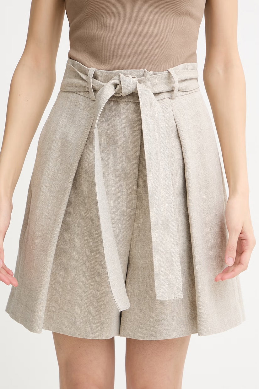 BOSS pantaloni scurți pentru femei, din in Tojuna