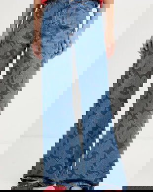 Marimekko blugi wide leg pentru femei