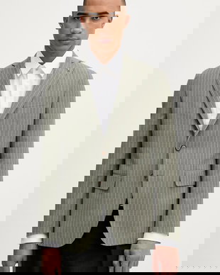 Michael Kors sacou cu un singur rând de nasturi pentru bărbați, cu amestec de lână