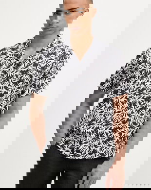 Karl Lagerfeld cămașă pentru bărbați, din in MODERN FIT 1/2