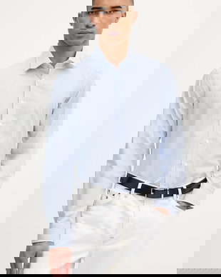 Michael Kors cămașă pentru bărbați, din bumbac cu elastan