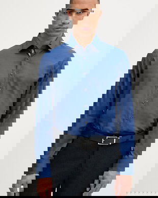 Michael Kors cămașă pentru bărbați, din bumbac cu elastan