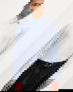 Michael Kors cămașă pentru bărbați, din bumbac cu elastan