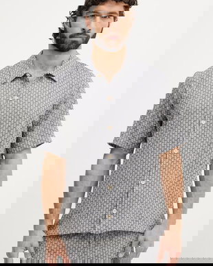 Mos Mosh cămașă pentru bărbați, cu bumbac Banks