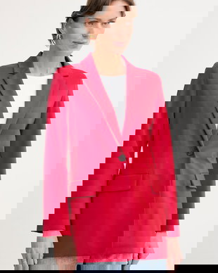 Marella sacou cu un singur rând de nasturi pentru femei, cu vâscoză Emme by Marella