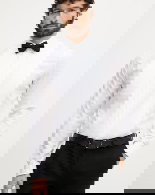 Michael Kors cămașă de smoking pentru bărbați, din bumbac cu elastan