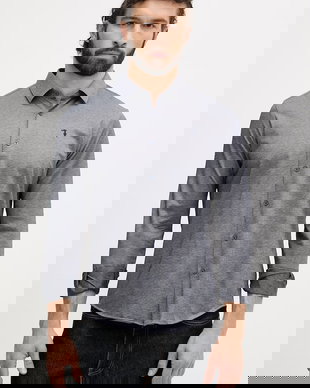 Trussardi cămașă pentru bărbați, cu bumbac