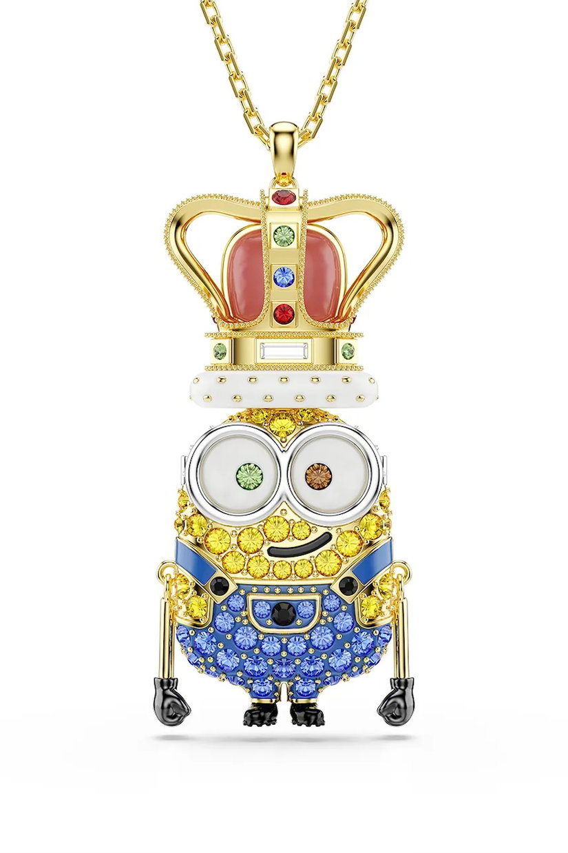 Swarovski colier cu pandantiv pentru femei placat cu aur cu cristal Swarovski MINIONS