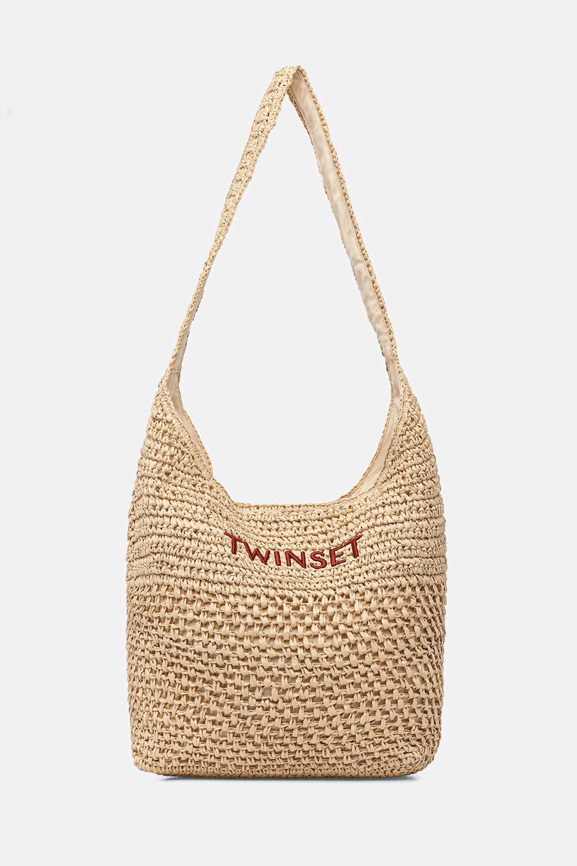 Twinset geantă de plajă pentru femei împletită