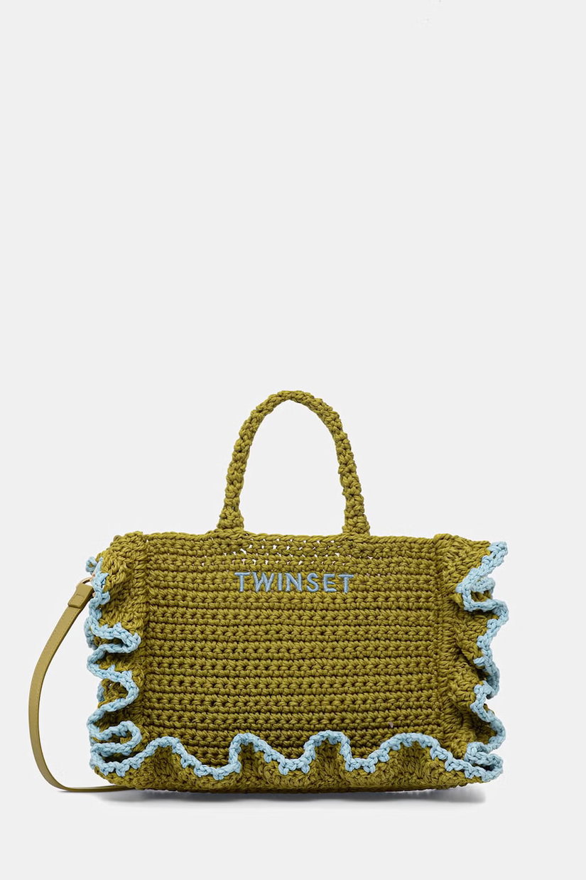 Twinset geantă crossbody pentru femei împletită