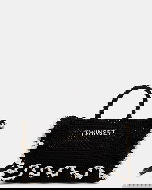 Twinset geantă crossbody pentru femei împletită