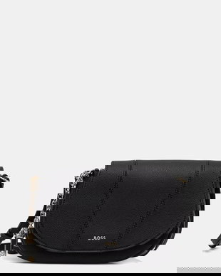 BOSS geantă crossbody pentru femei, cu imitație de piele SALLEY SADDLE