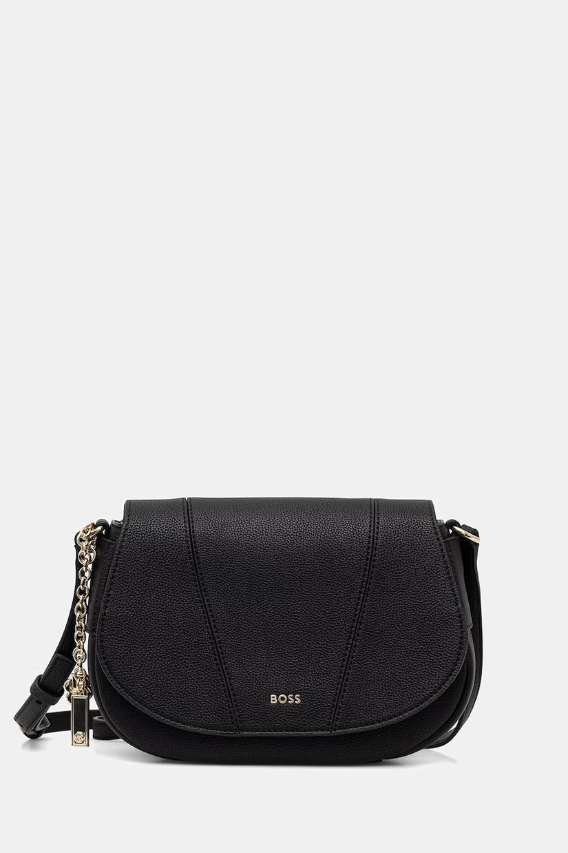 BOSS geantă crossbody pentru femei, cu imitație de piele SALLEY SADDLE