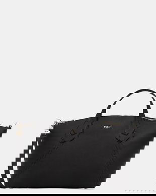 BOSS tote bag pentru femei, cu imitație de piele Lenah Zip Tote M