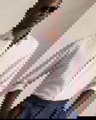 Polo Ralph Lauren cămașă pentru bărbați, din in