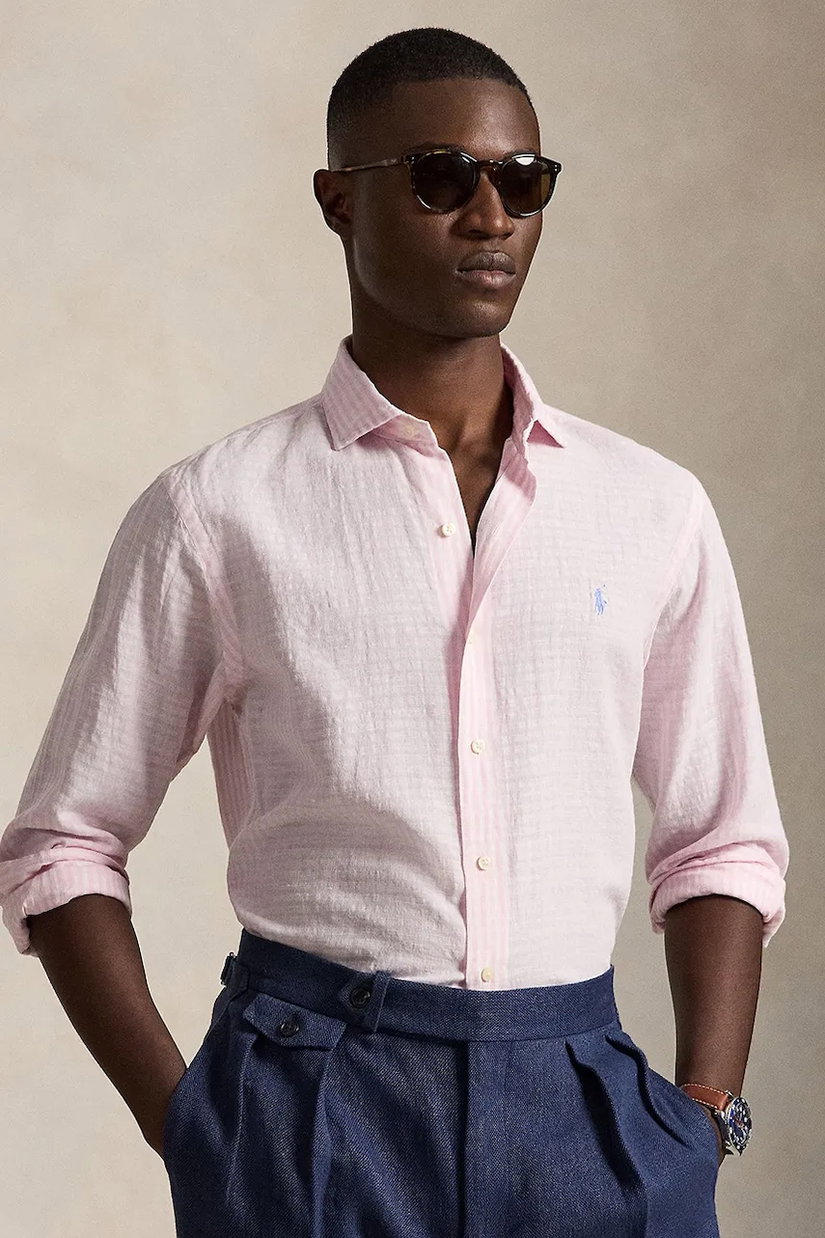 Polo Ralph Lauren cămașă pentru bărbați, din in