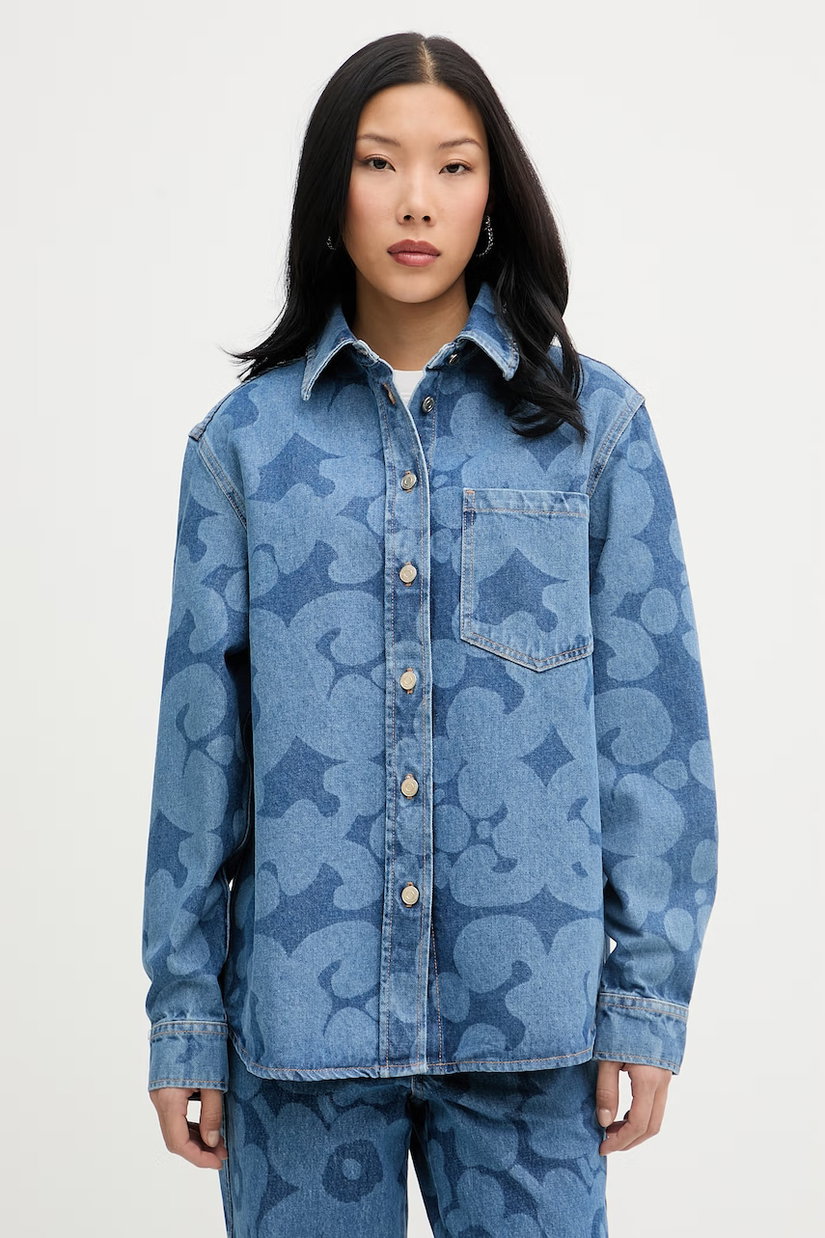 Marimekko cămașă pentru femei, din denim
