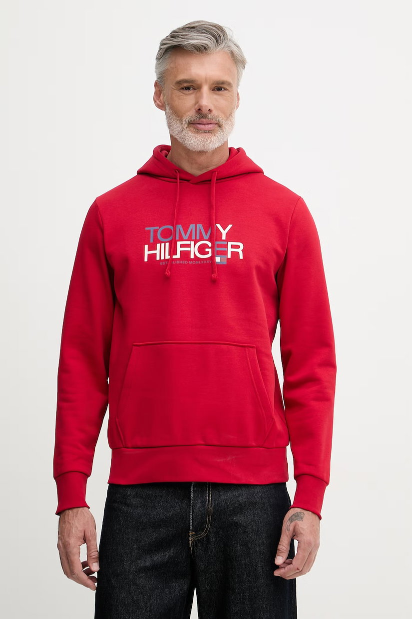 Tommy Hilfiger hanorac cu glugă pentru bărbați, cu bumbac