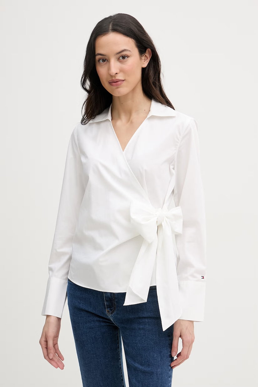 Tommy Hilfiger bluză petrecută pentru femei, din bumbac