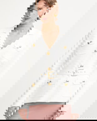 Elisabetta Franchi sacou pentru femei, cu vâscoză