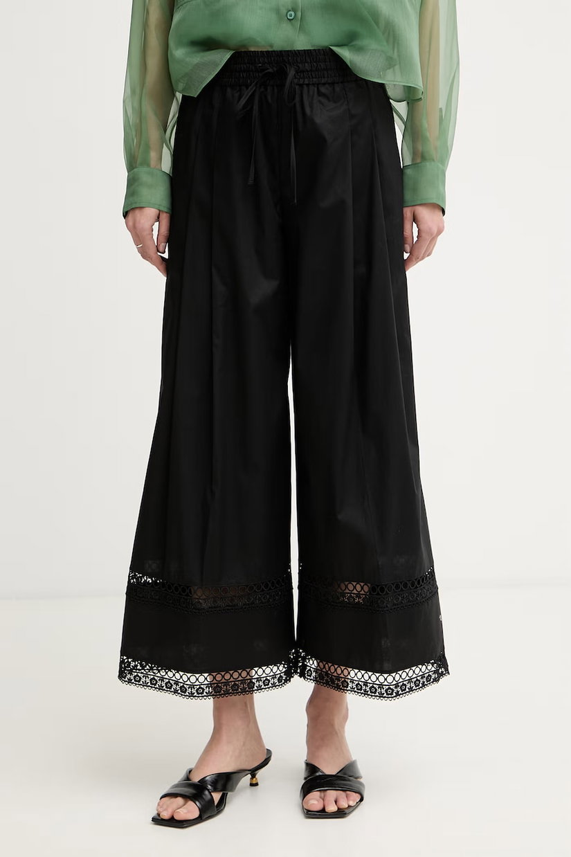 Twinset pantaloni pentru femei, cu bumbac