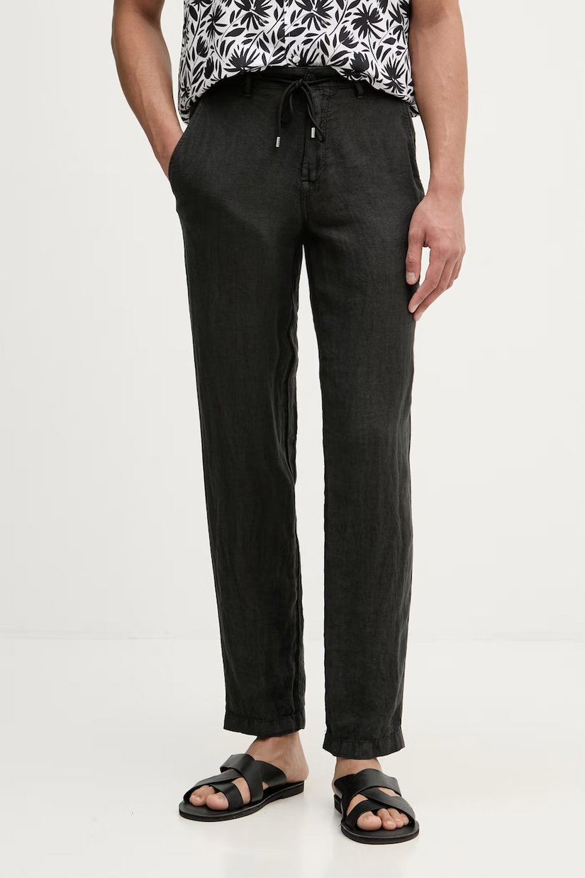 Karl Lagerfeld pantaloni straight pentru bărbați, din in