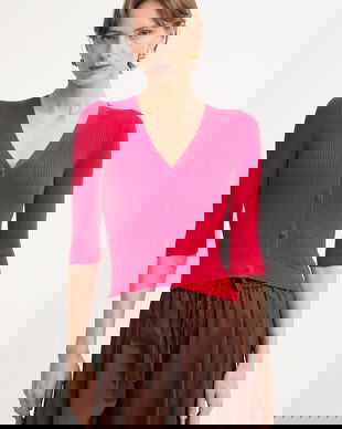 Twinset cardigan pentru femei, cu amestec de mătase