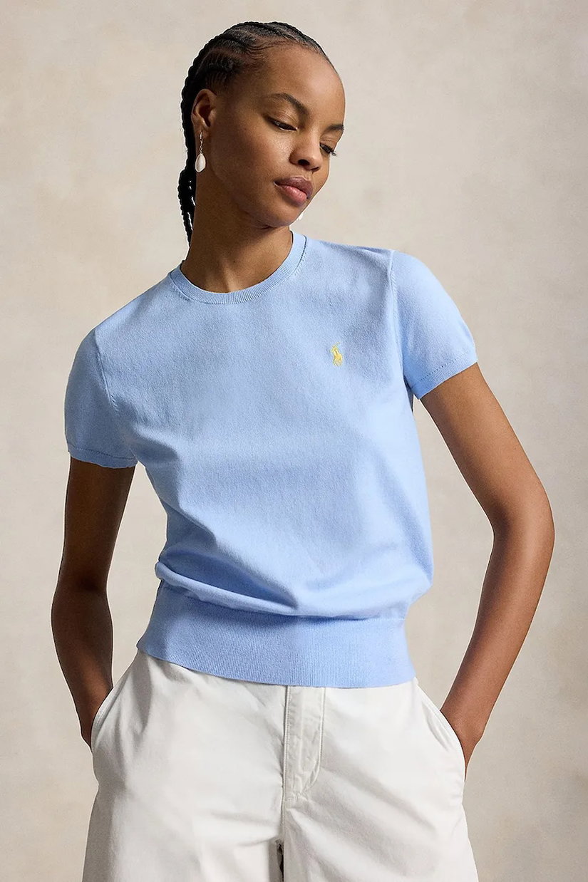 Polo Ralph Lauren pulover pentru femei, cu bumbac PIMA COTTON-SWEATER-PULLOVER