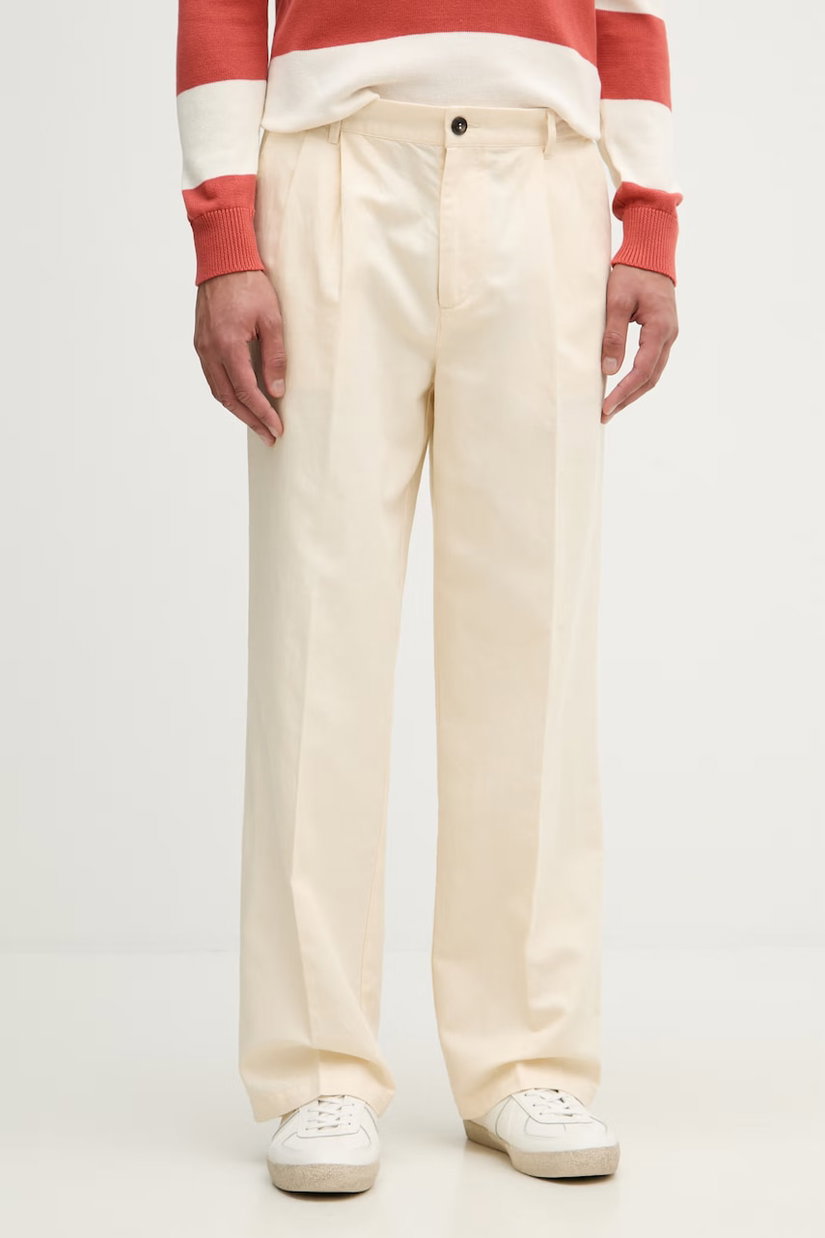 United Colors of Benetton pantaloni bărbați cu amestec de in