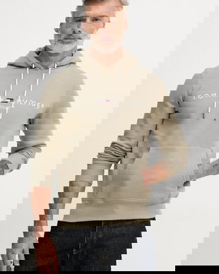 Tommy Hilfiger Hanorac cu glugă bărbătesc cu bumbac