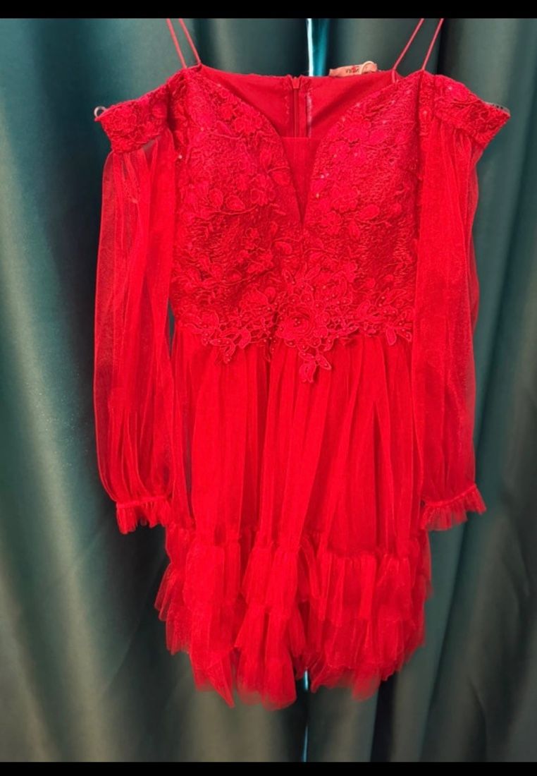 Rochie rosie eleganta