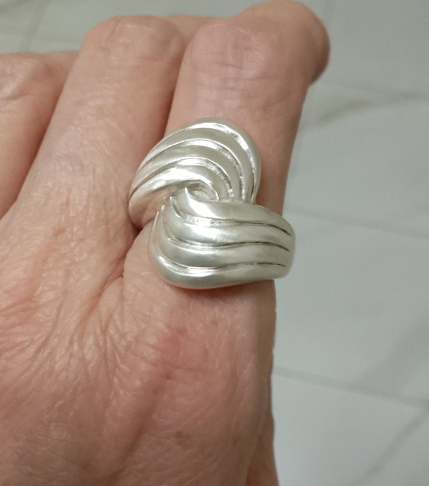 Inel argint cu model spirala