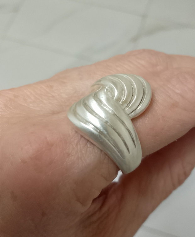 Inel argint cu model spirala