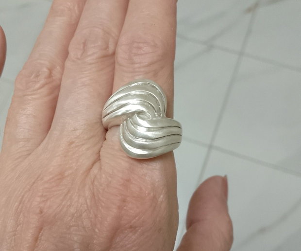 Inel argint cu model spirala