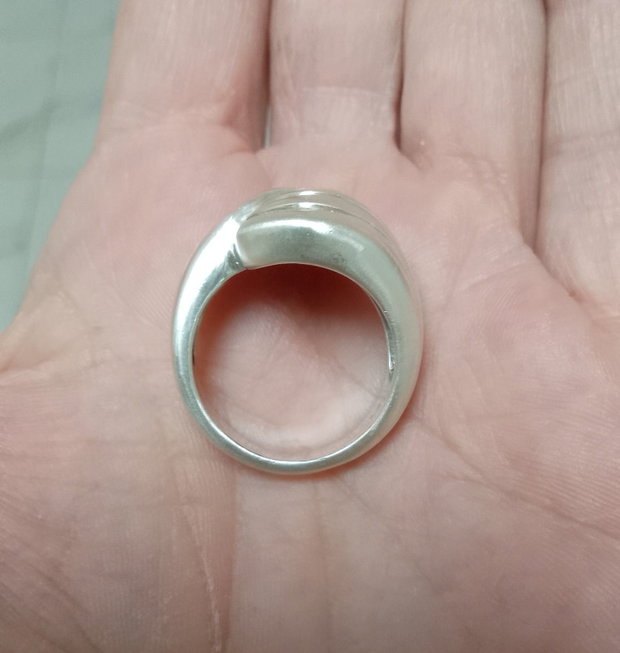Inel argint cu model spirala