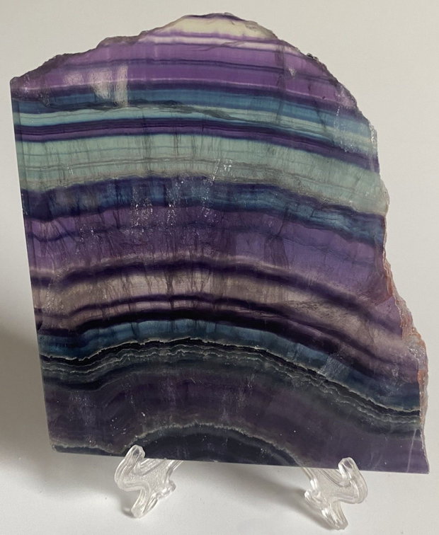 Fluorit Rainbow (Curcubeu) - Felie de piatra semipretioasa