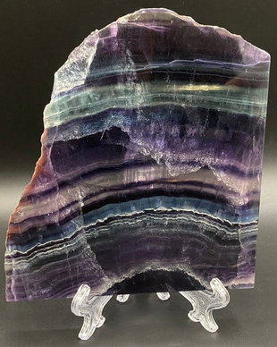 Fluorit Rainbow (Curcubeu) - Felie de piatra semipretioasa